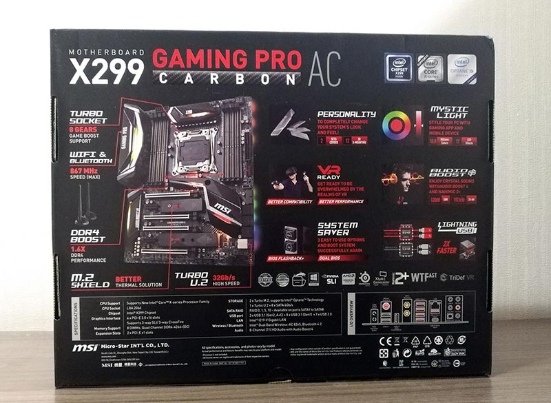 بررسی مادربرد MSI X299 Gaming Pro Carbon AC