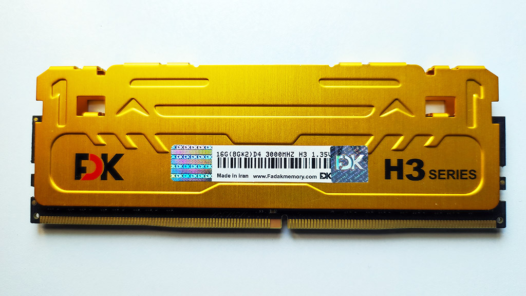 طراحی حافظه رم فدک H3 16GB با فرکانس 3000 مگاهرتز